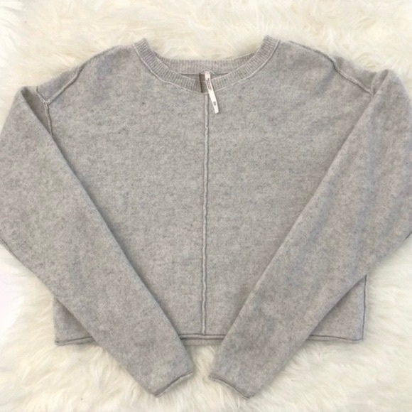 Free People Sweaters - Free People Gray Cashmere Sweater Cropped